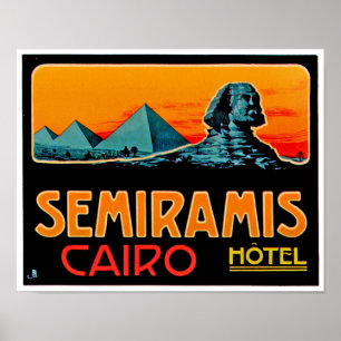 Poster Pyramid and Sphynx, Cairo