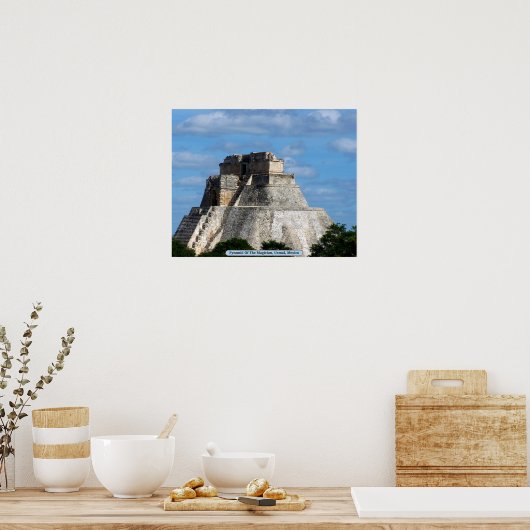 Poster Pyramid Of The Magician, Uxmal, Mexico (Cuisine)