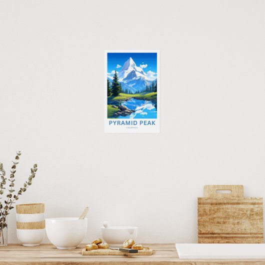 Poster Pyramid Peak Colorado Imprimer (Cuisine)