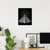 Poster Pyramide aztèque Géométrie sacrée maya antique (Bureau à domicile)