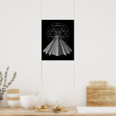 Poster Pyramide aztèque Géométrie sacrée maya antique (Cuisine)