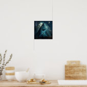 Poster Pyramide Bleue Surréaliste Art Visionnaire (Cuisine)