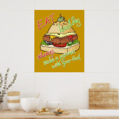 Poster pyramide de burger pour une alimentation saine (Cuisine)