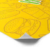 Poster pyramide de burger pour une alimentation saine (Coin)