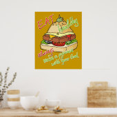 Poster Pyramide de burger saine alimentation (Cuisine)