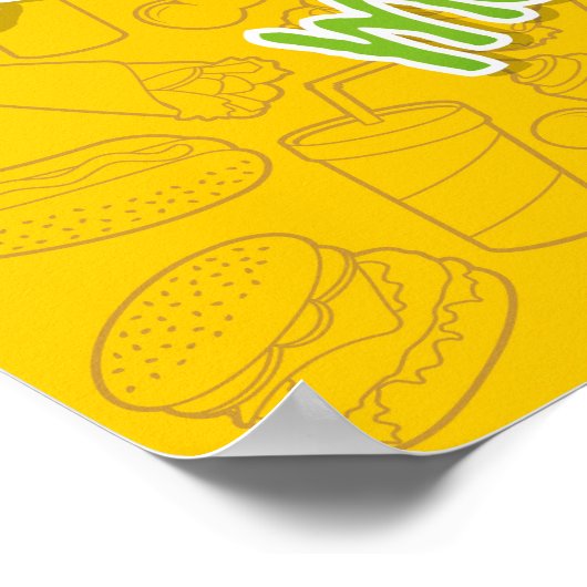 Poster Pyramide de burger saine alimentation (Coin)