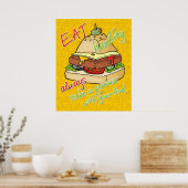Poster Pyramide de burger saine alimentation (Cuisine)