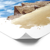 Poster Pyramide de Gizeh Egypte aquarelle Art (Coin)