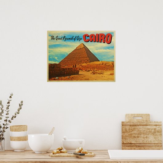 Poster Pyramide de Gizeh Le Caire Égypte (Cuisine)
