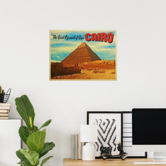 Poster Pyramide de Gizeh Le Caire Égypte (Bureau à domicile)