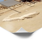 Poster Pyramide de Khafre et chapelet de chars (Coin)