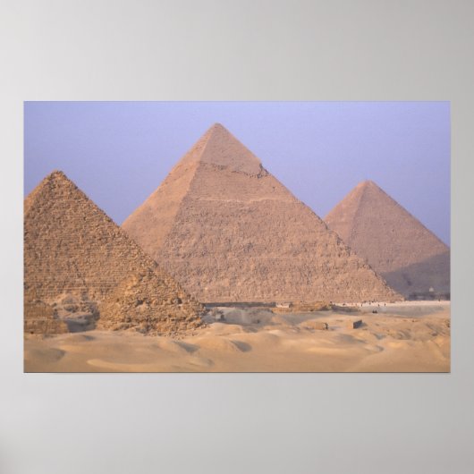 Poster Pyramide de Mykérinos Menkaure), Pyramide de (Devant)