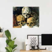 Poster Pyramide des crânes Paul Cezanne Peinture Art (Bureau à domicile)