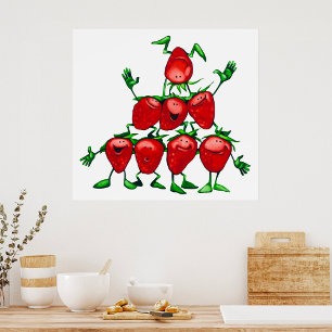 Poster Pyramide des fraises