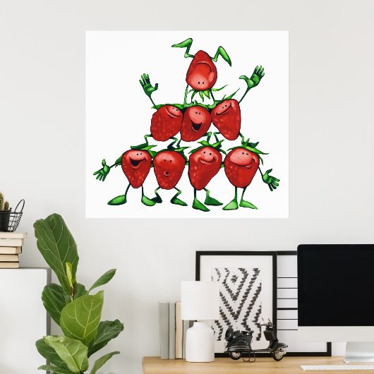 Poster Pyramide des fraises (Bureau à domicile)