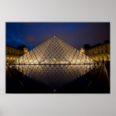 Poster Pyramide du Louvre par l'architecte I.M. Pei à (Devant)