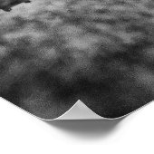 Poster Pyramide du Louvre Paris Reflet Noir et Blanc (Coin)