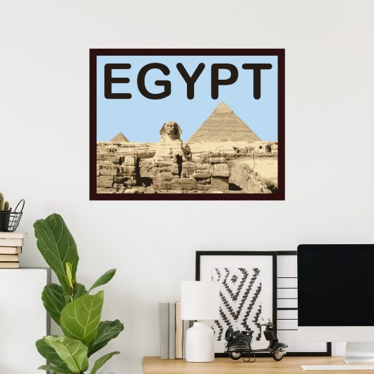 Poster Pyramide égyptienne de Khafre (Bureau à domicile)