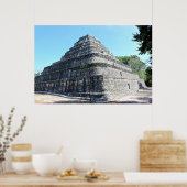 Poster Pyramide maya Chaccoben (Cuisine)