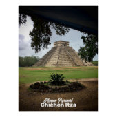 Poster Pyramide maya CHICHEN ITZA Souvenir de voyage (Devant)