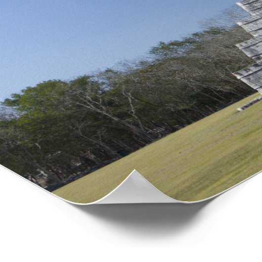 Poster Pyramide maya, matin de mars (Coin)