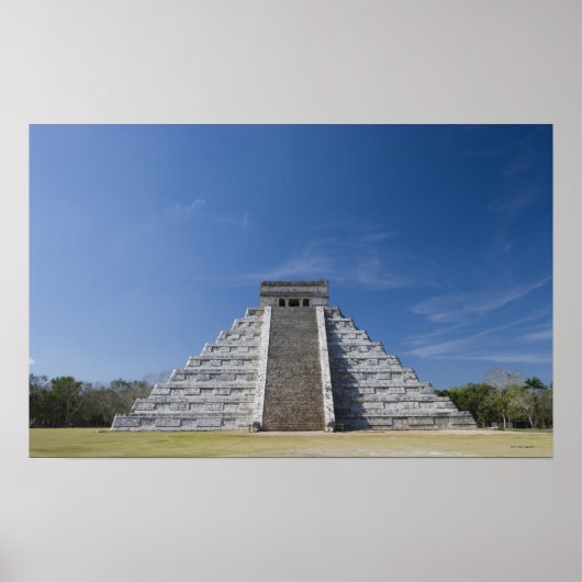 Poster Pyramide maya, matin de mars (Devant)