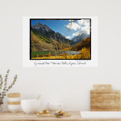 Poster Pyramide Peak & Cloches de marron, Aspen, Colorado (Cuisine)