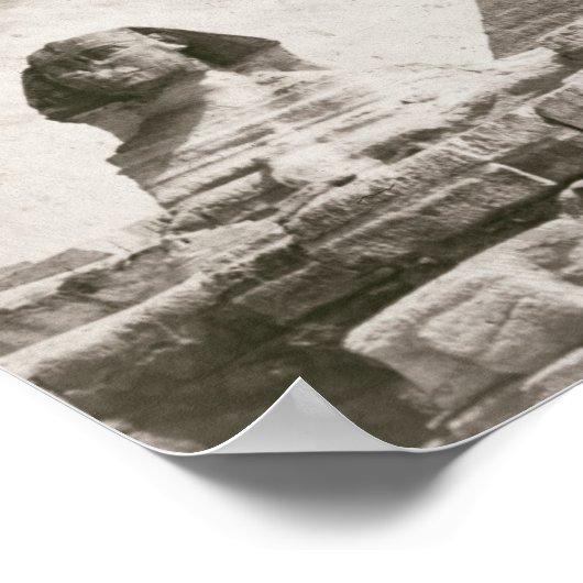 Poster Pyramide Sphinx Égypte du milieu du siècle (Coin)