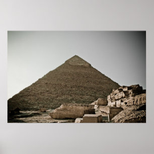 Poster Pyramides à Gizeh au Caire, Egypte