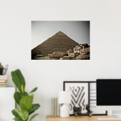 Poster Pyramides à Gizeh au Caire, Egypte (Bureau à domicile)