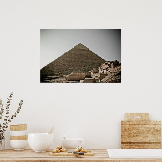 Poster Pyramides à Gizeh au Caire, Egypte (Cuisine)