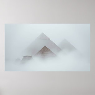 Poster Pyramides dans la Brume