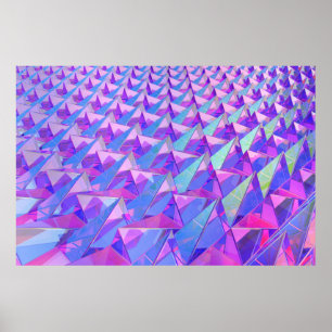 Poster Pyramides de cristal colorées