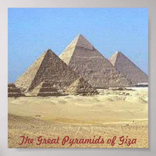 Poster Pyramides de Gizeh (Devant)