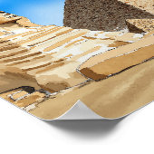 Poster Pyramides de Gizeh Egypte Aquarelle (Coin)