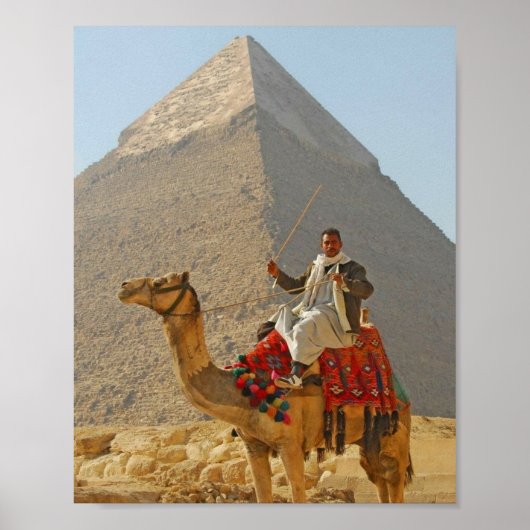 Poster Pyramides de Gizeh et promenade à dos de chameau, (Devant)