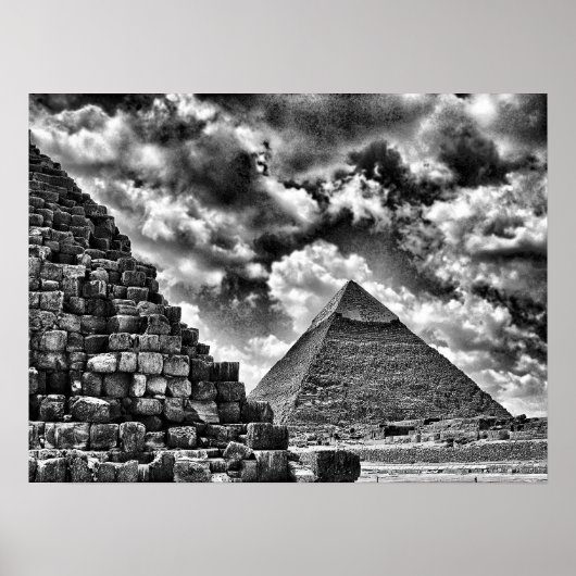 Poster Pyramides de Gizeh, Le Caire, Égypte (Devant)