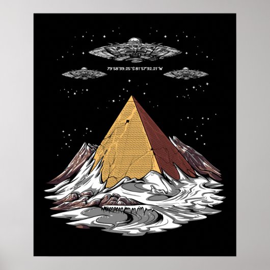 Poster Pyramides égyptiennes Aliens Conspiration antarcti (Devant)