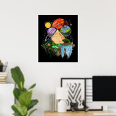 Poster Pyramides égyptiennes Aliens spatiaux Conspiration (Bureau à domicile)