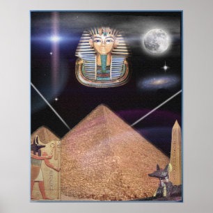 Poster Pyramides égyptiennes et art du roi Tut