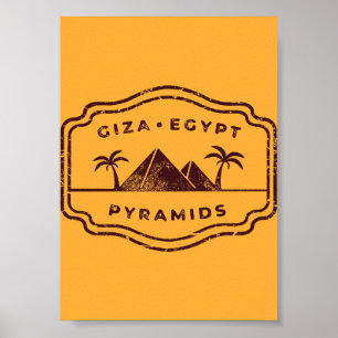 Poster Pyramides Gizeh Égypte