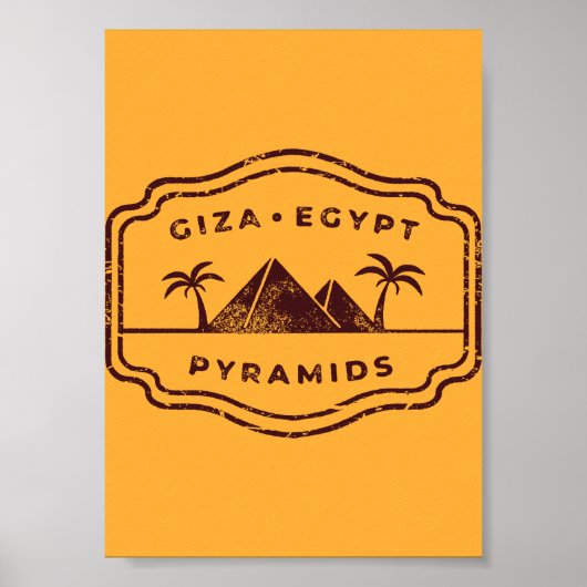 Poster Pyramides Gizeh Égypte (Devant)