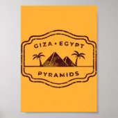 Poster Pyramides Gizeh Égypte (Devant)