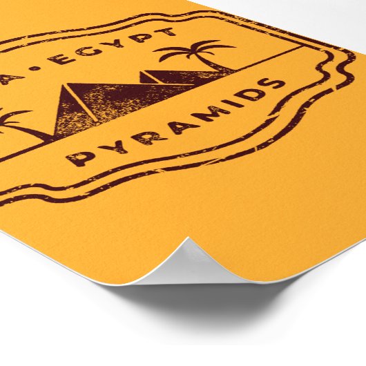 Poster Pyramides Gizeh Égypte (Coin)