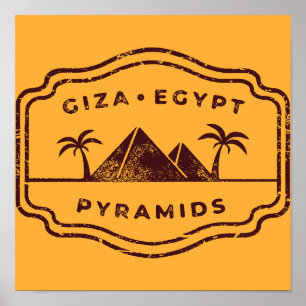 Poster Pyramides Gizeh Égypte