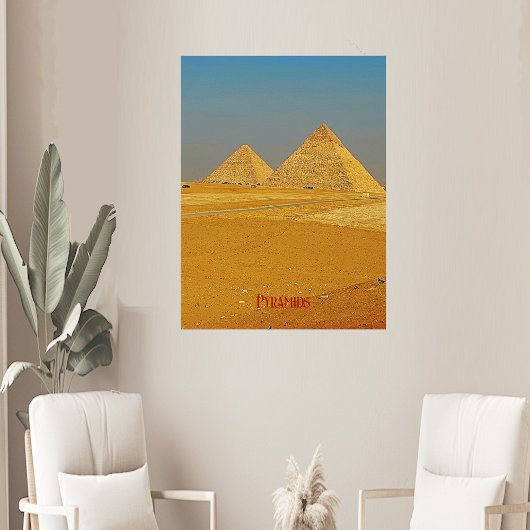 Poster Pyramides magnifiques de l'Egypte Brazing Sand Sto