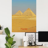 Poster Pyramides magnifiques de l'Egypte Brazing Sand Sto (Bureau à domicile)
