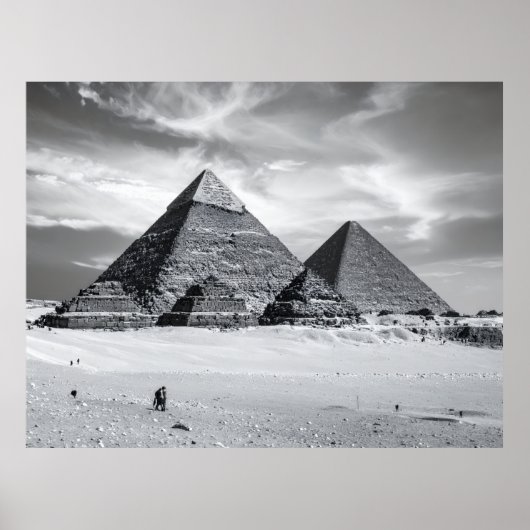 Poster Pyramides noires et blanches (Devant)