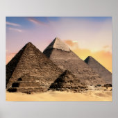 Poster Pyramides Sphinx Égypte antique Pyramide de Khéops (Devant)