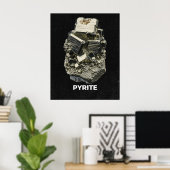Poster Pyrite Crystal Specimen (Bureau à domicile)
